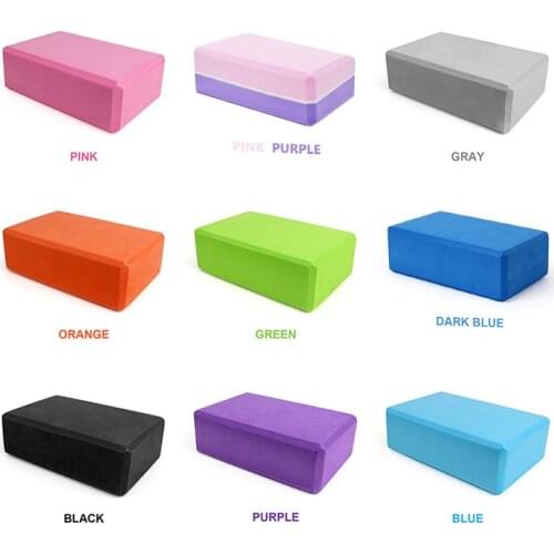 EVA Foam Yoga Block Props Brick Gym Pilates Yoga Column Back Exercise BodyBuilding Fitness Sport Workout Equipment for Home