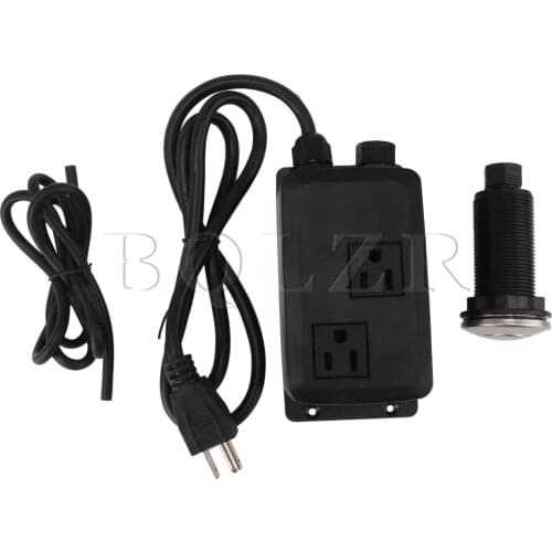 BQLZR Garbage Disposal Air Switch Kit Dual Outlets 110V for Sink Top Disposal