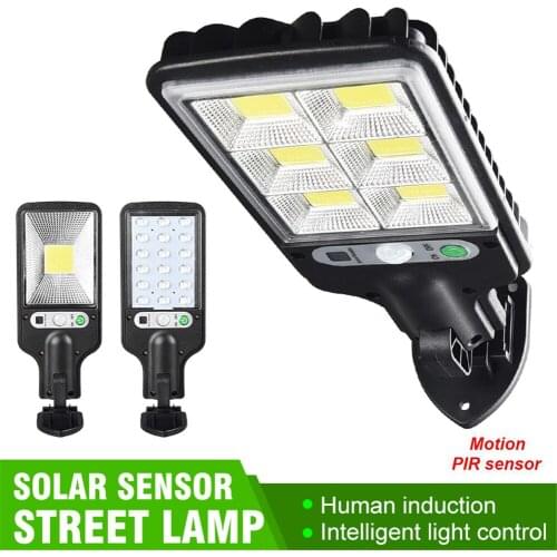 COB/LED Solar Street Light Outdoor Solar Lamp Sunlight Wall Light 3 Mode Waterproof PIR Motion Sensor For Garden Patio Path Yard