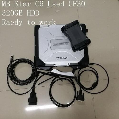 Diagnosis MB Star C6 with DOIP and X-entry DAS EPC WIS software in 320GB HDD and used laptop Toughbook CF30 4G Ready to work
