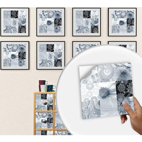 European Small Broken Flowers Splicing And Mixing Style Kitchen Floor Staircase Bathroom Sticker Home Decoration Wall Renovation