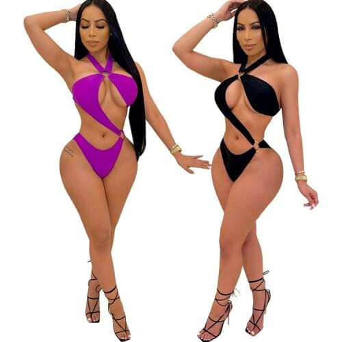 2021Hot sale european and american womens clothing sexy fashion bikini nightclub dress Two-piece set