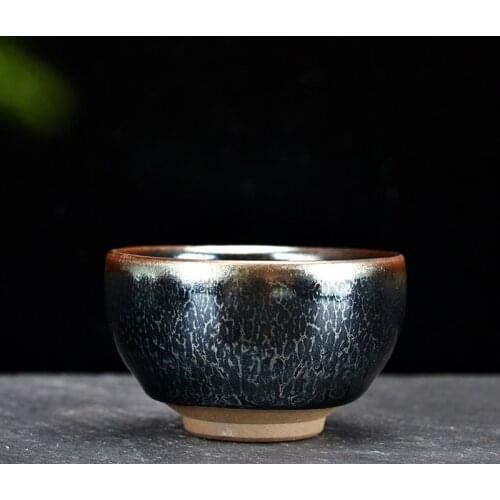 Jianyang Shuiji Jianzhan Handmade Blue Kirin Meditation Tianmu Tea Bowl Kung Fu Tea Set