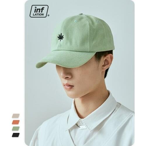 INFALTION Summer Sun Hat Unisex Maple Leaf Embroidery Casual Baseball Cap Men Harajuku Snapback Adjustable Cap Women 314CI2020