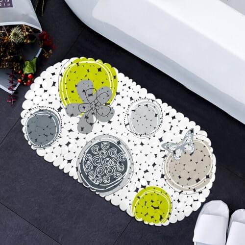 Bath Mats FreeShipping pvc shower bath mat Nonslip floor Green circle mat anti-slip mat bathroom