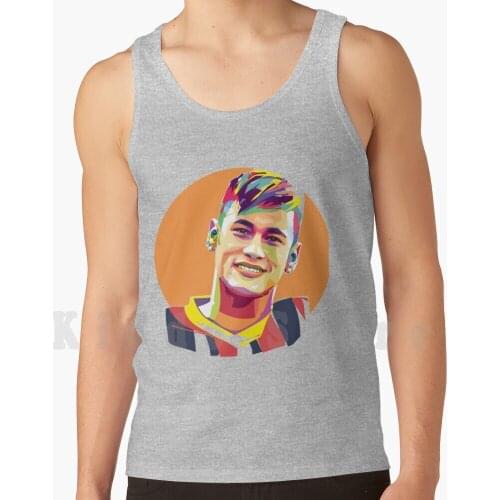 Soccer Player Tank Tops Vest 100% Cotton Soccer Football Brazil Ronaldo Paris Argentina Bale Cristiano Lionel Jr