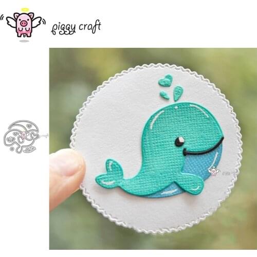 Piggy Craft metal cutting dies cut die mold Whale decoration Scrapbook paper craft knife mould blade punch stencils dies