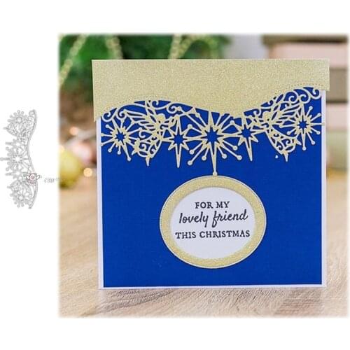 Mmao Crafts Metal Steel Cutting Dies New Snowflake star border Stencil For DIY Scrapbooking Paper/photo Cards Embossing Dies