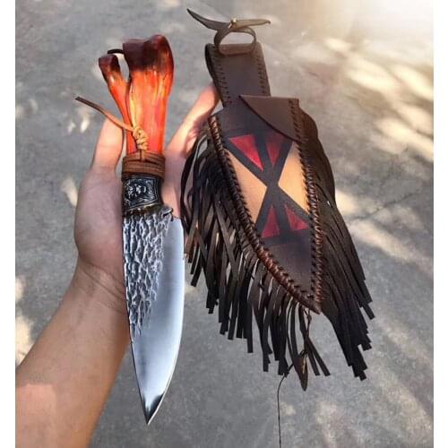 Fixed Blade imported E52100 high carbon steel Style Straight Knife High Carbon Steel Camping Survival Knives Outdoor Tools