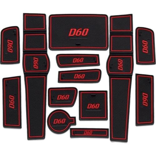 Car Anti-Dirty Pad Door Groove Gate Slot Cup Armrest Storage Pad Anti-Slip Mat For Junpai D60 2014 2015 2016 2017