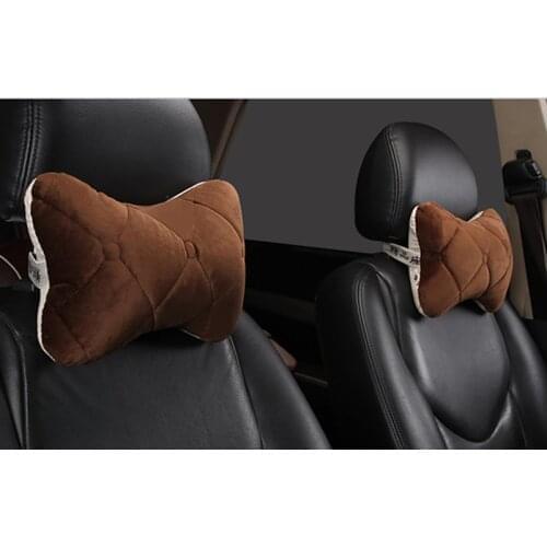 Car Neck Pillow Velvet Breathable Mesh Auto Car Neck Rest Headrest Cushion Pillow For Car Accessories Interior Neck Pillow