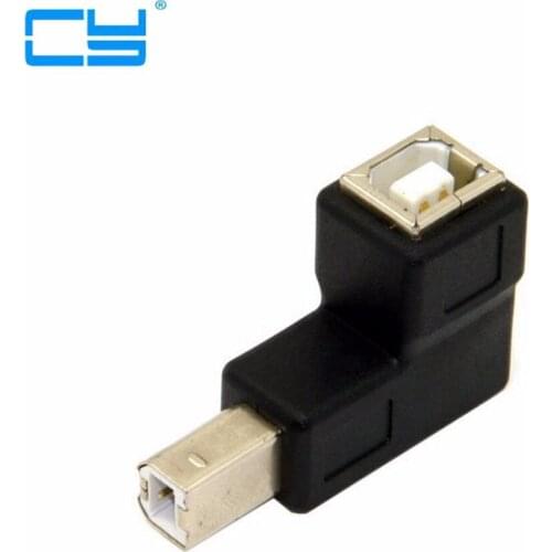 Right Angled 90 Degree USB 2.0 B Type Male to Female Extension Adapter for Printer Scanner converter