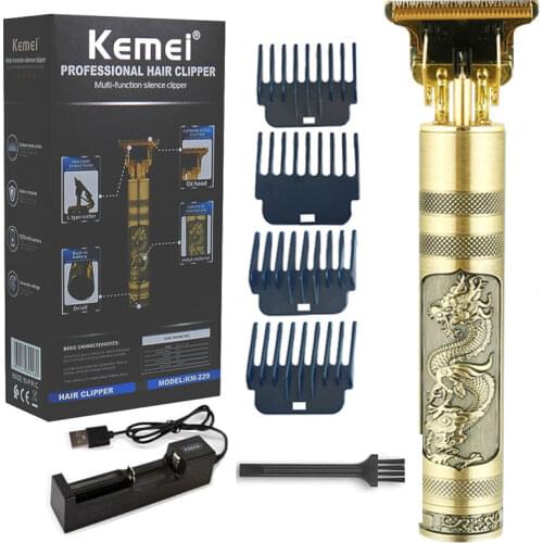 Kemei 228 professional metal housing finishing edging hair trimmer electric haircut beard clipper haircut machine hair cutting
