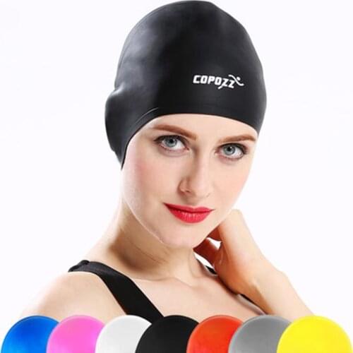 1PC Adults Swimming Caps Men Women Long Hair Waterproof Swim Pool Cap Ear Protect Large Natacion Badmuts Silicone Diving Hat