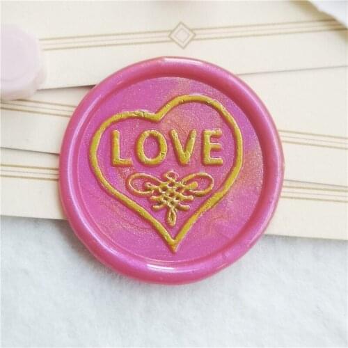 Heart shape love with celtic Wax Stamp wedding Wax Seal Stamp Wood Handle for DIY Scrapbooking Wedding Invitation seal stamp