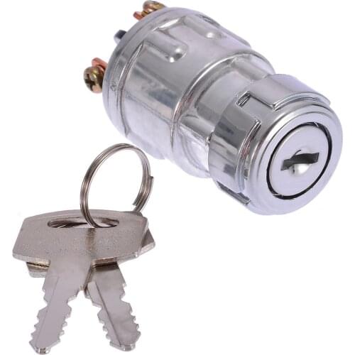 Universal Car Boat Motorcycle Ignition Starter Key Switch Barrel 4 Position With 2 Keys Car Switch Replacement