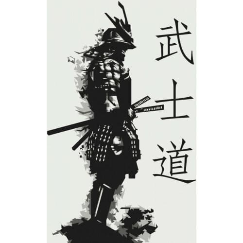 Samurai Japanese Vertical Poster Bushido Art Film Print Silk Poster for Your Home Wall Decor 24x36inch