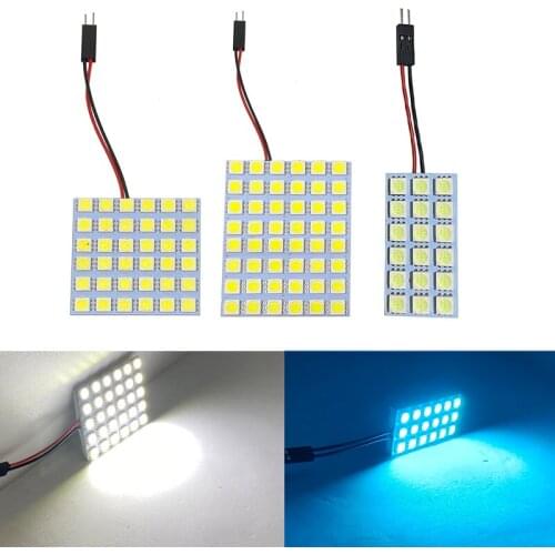 1pcs White T10 W5w Cob Car Led Auto Interior Reading Lamp Bulb Light 24SMD 36SMD 48SMD Dome Festoon Vehicle Panel Lamp ice blue