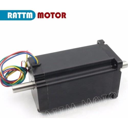 34HS5802B NEMA34 stepper motor Dual shaft 154mm 1600Oz-in 12N.m 5A for Large CNC Router Milling Engraving Machine