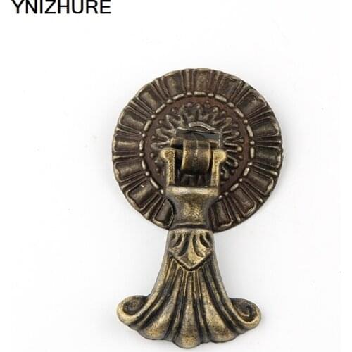 54*37mm 20PCS Antique Pattern Combination Pendant Handle Traditional Retro Furniture Drawer Cupboard Handle Knob Bronze Pull