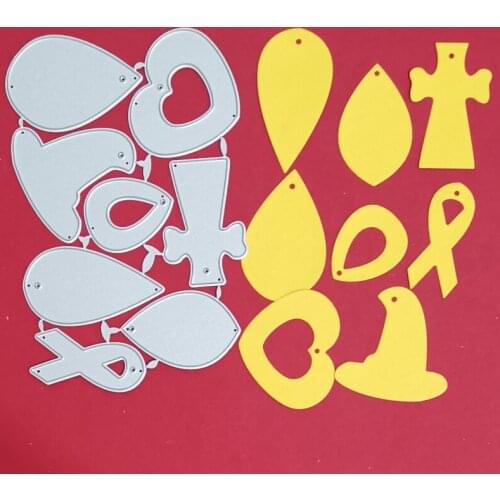 6 Styles Dangle Earrings Metal Cutting Dies For Stamps Scrapbooking Stencils DIY Paper Album Card Decor Embossing 2021 New Trend