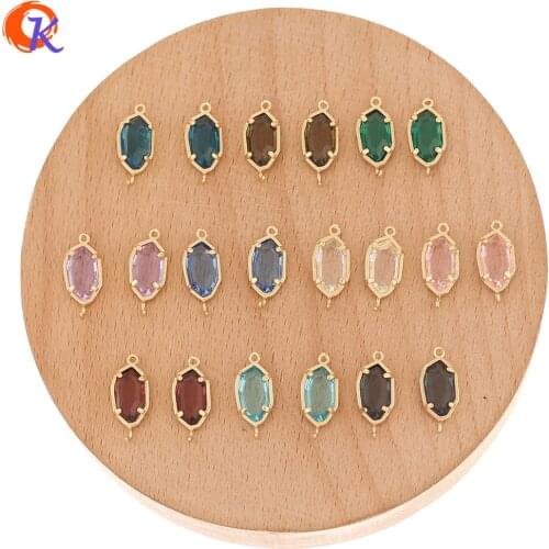 Cordial Design 50Pcs 7*16MM Jewelry Accessories/Hand Made/Irregular Shape/Crystal Connectors/Earring Findings/DIY Jewelry Making