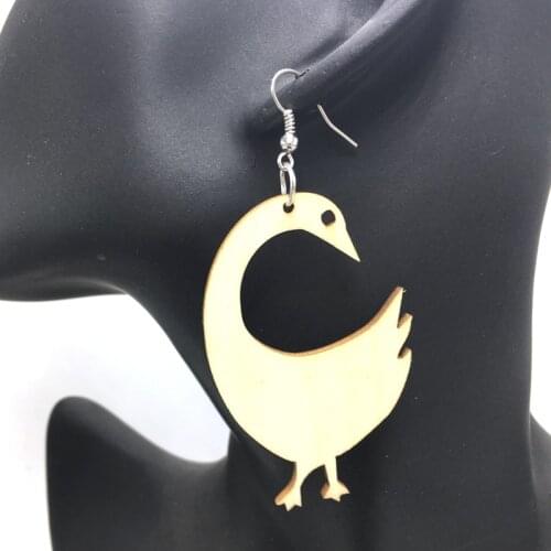 Free Shipping!Adinkra Symbols Sankofa (bird) Shape Wood Earrings