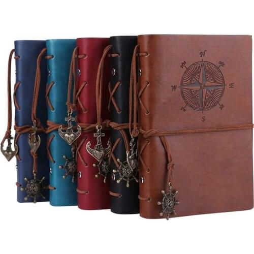 A6 Leather Writing Journal Notebook MALEDEN Classic Spiral Bound Binder Refillable Diary Sketchbook Gifts with Unlined Travel