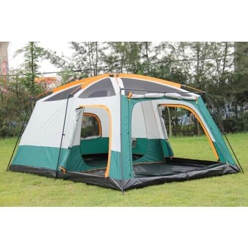 10 person Large military tents outdoor camping tent 2 layers 2 rooms Family tent Easy to build sturdy Anti-mosquito against wind