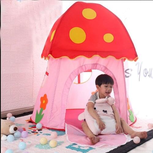 Artfunning Childrens Tent Fun Mushroom Game House Princess House Tulle Castle Ball Pool free shipping