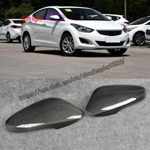 For Hyundai Elantra 2012-2016 Real carbon fiber Look Side Door Mirror Cover Trim