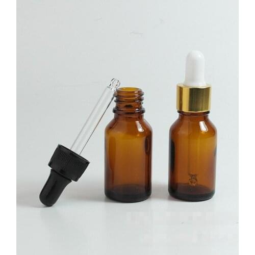 Wholesale 15ml Refillable Empty Glass Dropper Perfume Bottle Roll On Bottle For Essential Oils LX1035