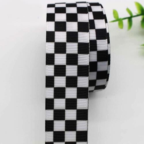 Hyfsy 10018 25 38mm plaid ribbon 10 yards DIY hair bow material gift package gift wrap Grosgrain ribbons
