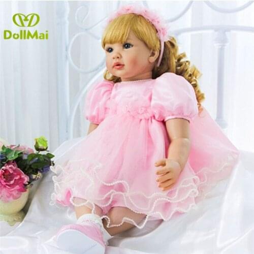 60cm Bebe reborn lol 24" soft silicone reborn baby doll toy sweet girl princess doll birthday gift for kids poupee reborn