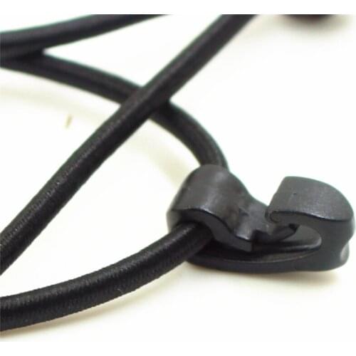 MagiDeal 10pcs Black Nylon Webbing Strap Belts Storage Clip Buckles With Elastic Rope Outdoor Tools