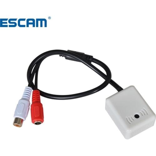 ESCAM Mini MIC CCTV Microphone Audio Pickup Device for Camera Adapter High Sensitivity Good quality audio monitoring DC12V