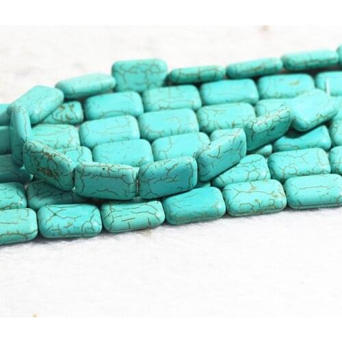 Fashion blue calaite turquoises stone 13*18mm lovely rectangle beads diy popular Jewelry maknig B323