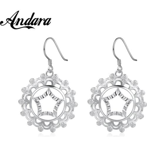 New 925 Sterling Silver Earrings With Rotating Ring For Woman Glamour Jewelry Wedding LE004