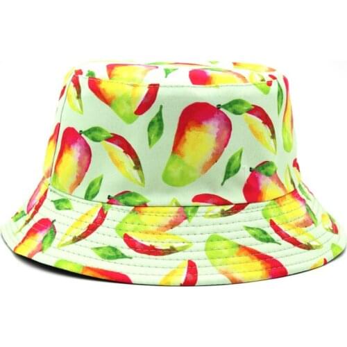 Summer Women Men Floral Printed Cotton Bucket Hat Sun Protection Hats Outdoor Men Sport Leisure Fisherman Panama Caps