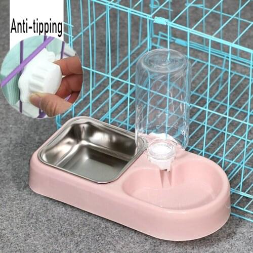 1 Pcs Pet Dog Cat Hanging Dish Bowl Feeder Cage Feeding Bowl Water Dispenser