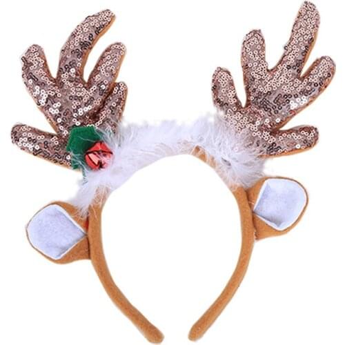 Christmas Headbands Santa Tree Elk Antlers Headband Kids Adult Headwear Reindeer Ornaments Christmas Decorations Party Cosplay