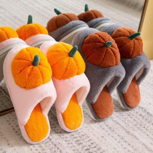 Winter Womens Warm Home Plush Cotton Shoes Couple Cute Cartoon Indoor Non-Slip Slippers Ladies Fluffy Furry Soft Flat Slides