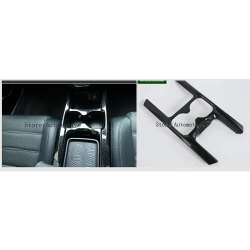 Carbon Fiber Stlyle Front Cup Holder Trim Cover Frame For Honda CRV 2017 2018