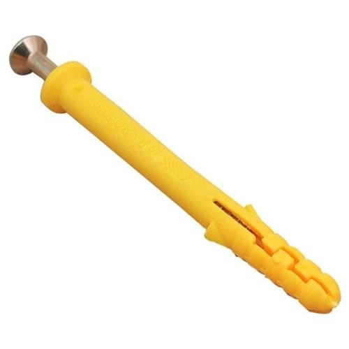 50pcs/lot M8 80mm Screws Plastic Expansion Pipe Flat Round Head Self-Tapping Screw Wall Wood Home improvement Hardware Tool