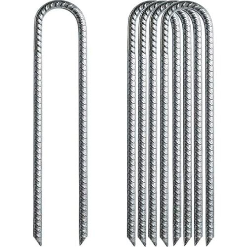 1/6PCS Ground Reinforced Pile Nails Garden U-Shaped Tent Pegs Anchor Portable Camping Hook Tent Trampolines Fixed Accessories