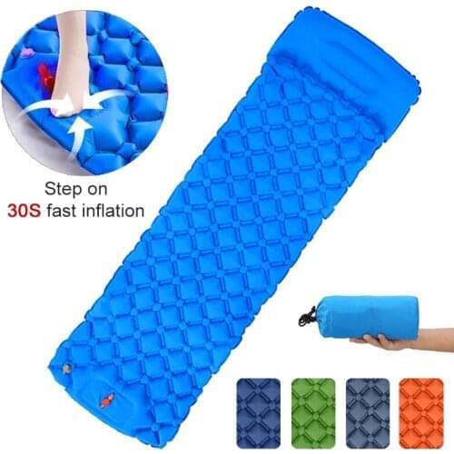 1 PCS Air Mattress Camping Sleeping Mat Quick Inflatable Moisture-Proof Cushion Outdoor Travel Pad Folding Bed