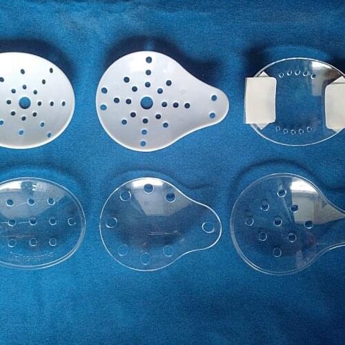 10pcs ABS plastic medical protection double eyeball hard cover lens single eye surgery anti-collision breathable transparent eye