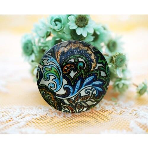 10PCS/lot Round 14MM 16MM 18MM Flower Glass Cabochon for make bracelet necklace women 2019 earring pins brooch craft supply