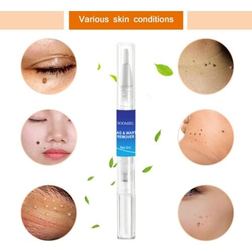 3ml Skin Tag Mole Wart Remover Liquid Removal Pen Organic Treatment Common Plantar Warts Corns Callus Remove Serum