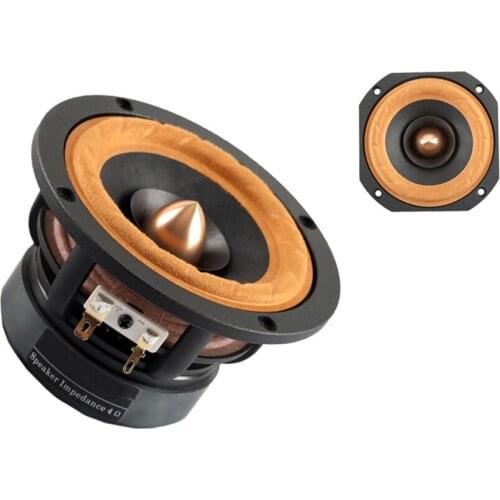 4 Inch Bullet Tweeter Full Range Speaker 4 /8 Ohm, 15W HiFi Tweeter Midrange Bass Integrated for Vocals Home Stereo Surround